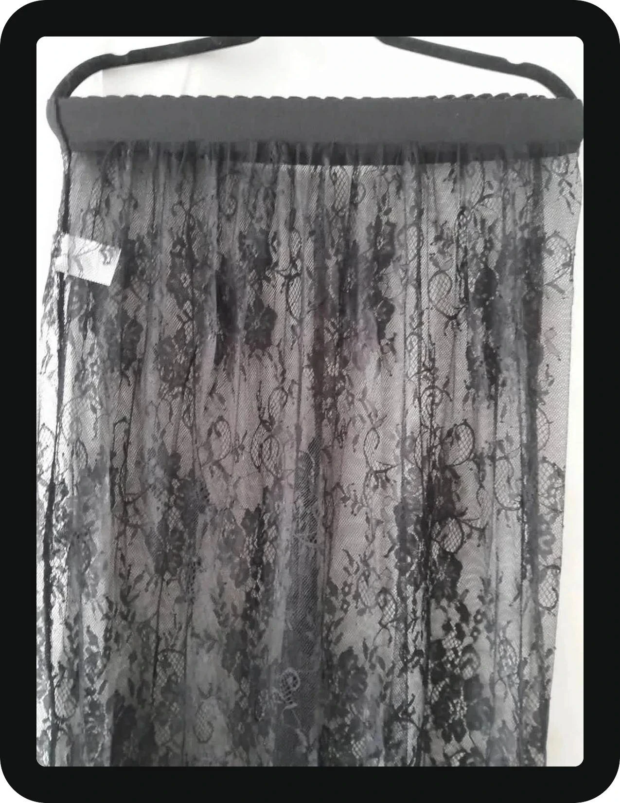 Saia de renda com padrão floral, 80cm cor preta, tamanho podendo servir para 36/38/40 – photo 3